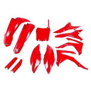 UFO Komplet plastików z osłonami teleskopów Honda CRF 250R 14-17, CRF 450R 13-16