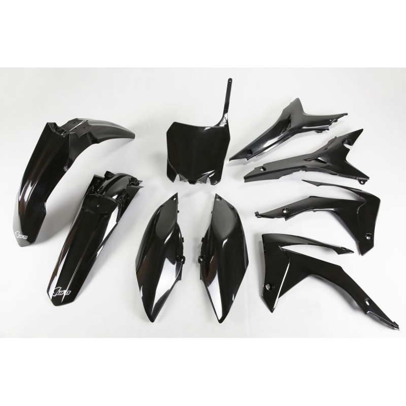 Komplet plastików UFO do HONDA CRF 250R '14-17, CRF 450R '13-16 - kolor czarny