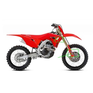 UFO KOMPLET PLASTIKÓW HONDA CRF 250R '18-'21, CRF 450R '17-'20 KOLOR CZERWONY