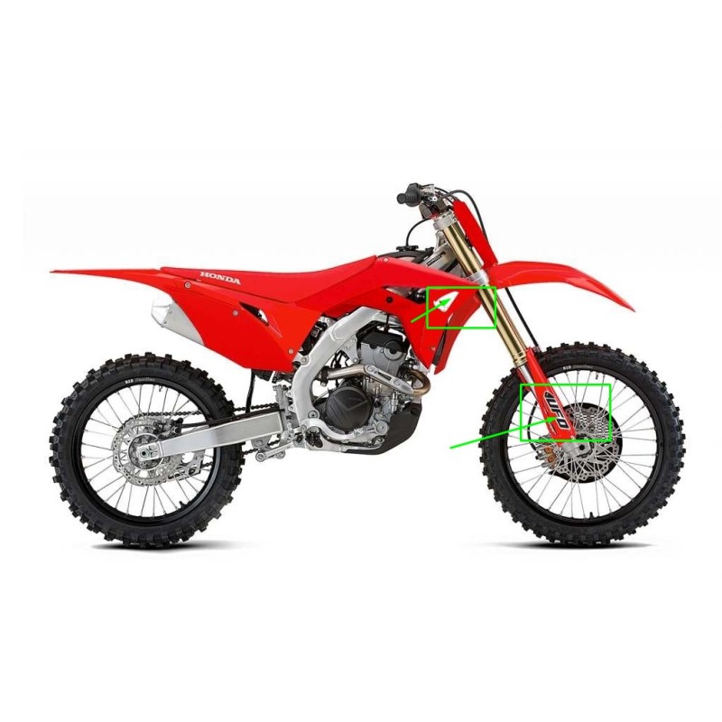 UFO KOMPLET PLASTIKÓW HONDA CRF 250R '18-'21, CRF 450R '17-'20 KOLOR CZERWONY