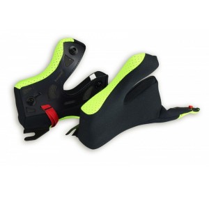 UFO Policzki/cheek pads do kasku Diamond Żółty Fluo Rozmiar M - Wyprzedaż