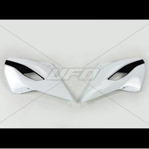 UFO OSŁONY CHŁODNICY HUSQVARNA TE/FE/TC/FC 125/250/300/350/450/501 '14-'15, TE/FE '15 BIAŁY/CZARNY
