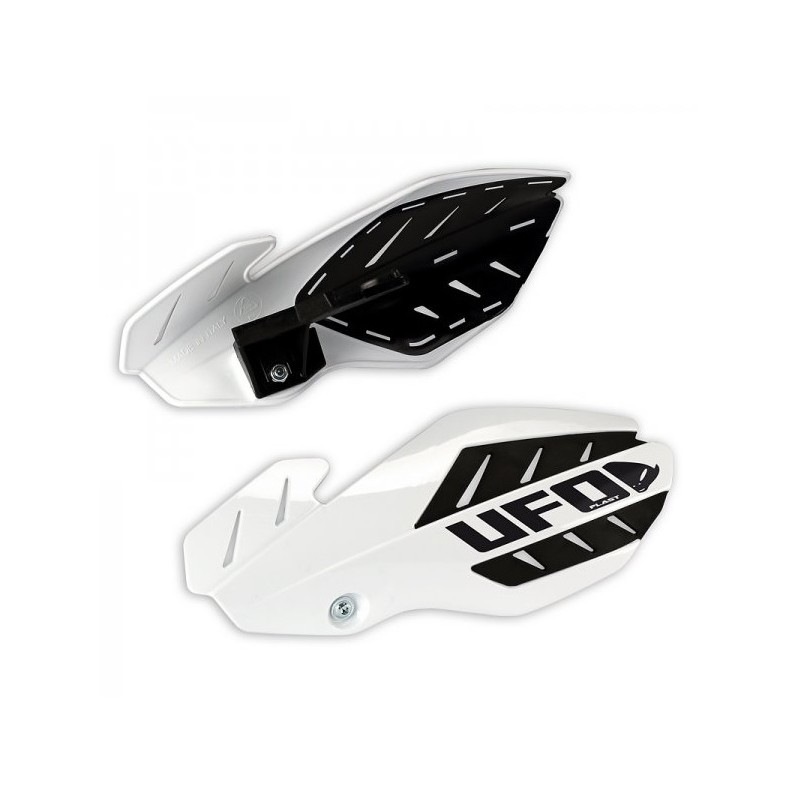 Osłona rąk UFO Flame Husqvarna TC/TE 125 '14-'20, FC '16-'20 biało/czarna