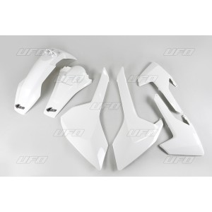 UFO KOMPLET PLASTIKÓW HUSQVARNA TE/TX 125/250/300 '17-19, FE 250/350/450/501 '17-19 BIAŁY