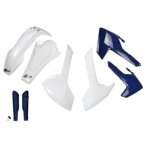 UFO KOMPLET PLASTIKÓW Z OSŁONAMI TELESKOPÓW HUSQVARNA TE/TX 125/250/300 '17-19, FE 250/350/450/501