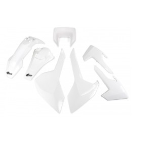 UFO Komplet plastików Husqvarna TX/TE/FE '17-'19 z osłoną lampy kolor OEM (biały)