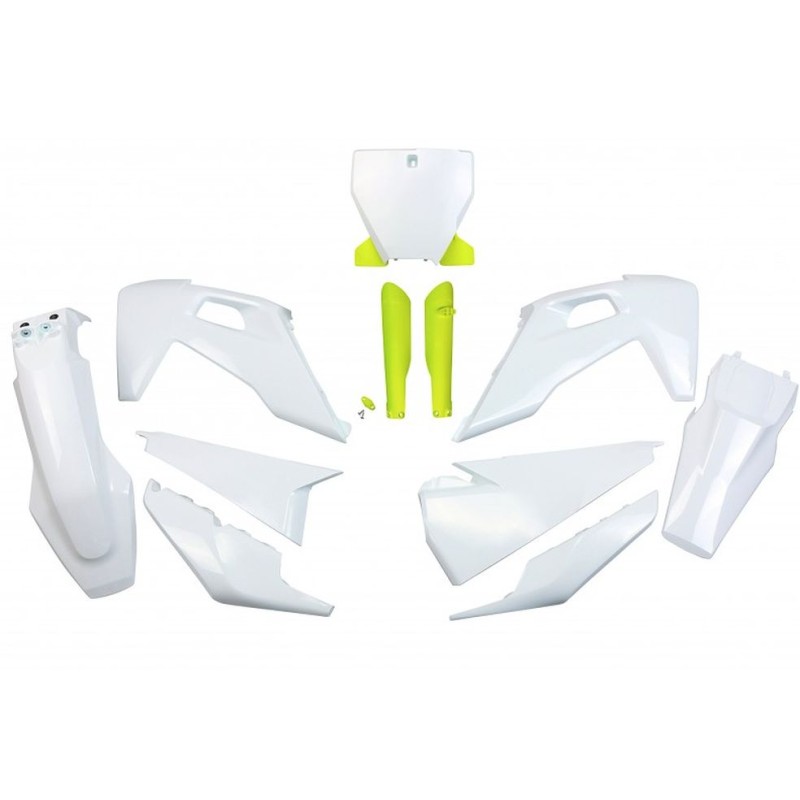 UFO Komplet plastików z osłonami teleskopów Husqvarna TC 125/250 '19-'22, FC 250/350/450 '19-'22
