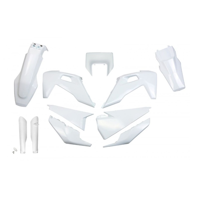 UFO Komplet Plastików z Osłonami Teleskopów Husqvarna TX/TE 125/150/250/300 '20-'22, FE 250