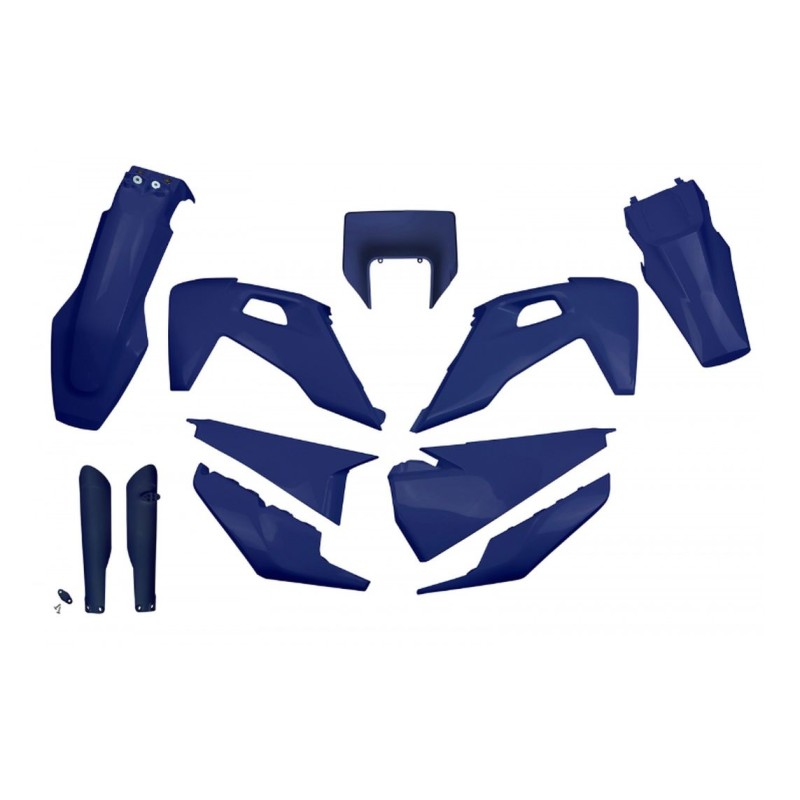 Komplet plastików UFO z osłonami teleskopów do Husqvarna TX / TE 125 / 150 / 250 / 300 '20-'22, FE 250