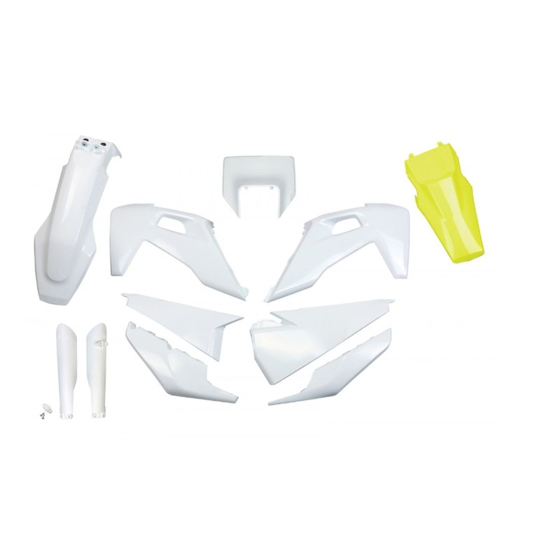Komplet plastików UFO z osłonami teleskopów do Husqvarna TX/TE 125/150/250/300 '20-'22, FE 250