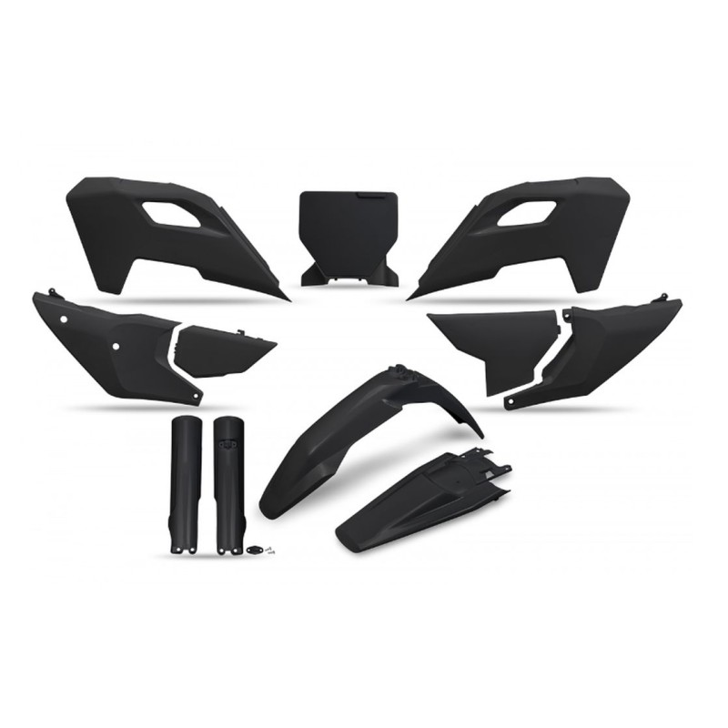 UFO KOMPLET PLASTIKÓW Z OSŁONAMI TELESKOPÓW HUSQVARNA TC 125 / 250 '23-'24, FC 250 / 350 / 450 '23