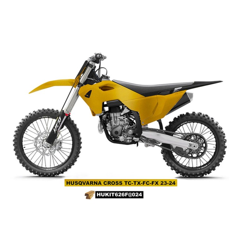 UFO Komplet Plastików z Osłonami Teleskopów Husqvarna TC 125 / 250 '23-'24, FC 250 / 350 / 450 '23