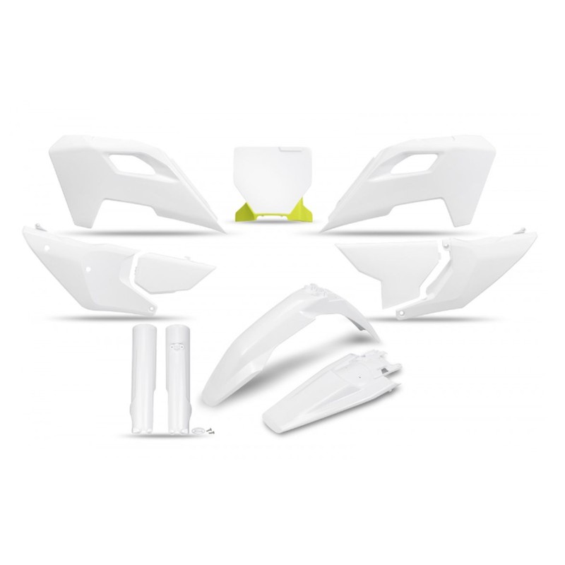 Komplet plastików UFO z osłonami teleskopów Husqvarna TC 125 / 250 '23-'24, FC 250 / 350 / 450 '23