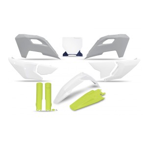 UFO Komplet plastików z osłonami teleskopów Husqvarna TC 125 / 250 '23-'24, FC 250 / 350 / 450 '23