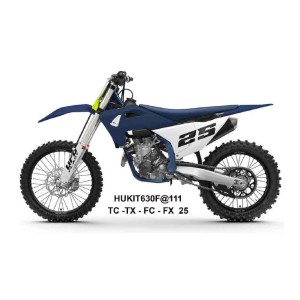 UFO 2025/11 KOMPLET PLASTIKÓW (FULL KIT) Z OSŁONAMI TELESKOPÓW HUSQVARNA TC 125 / 150 / 250 / 300 '25-'26, TX
