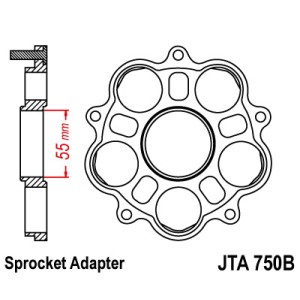 Adapter zębatki tylniej do motocykli Ducati 748/796/800/848/916/1000/1100
