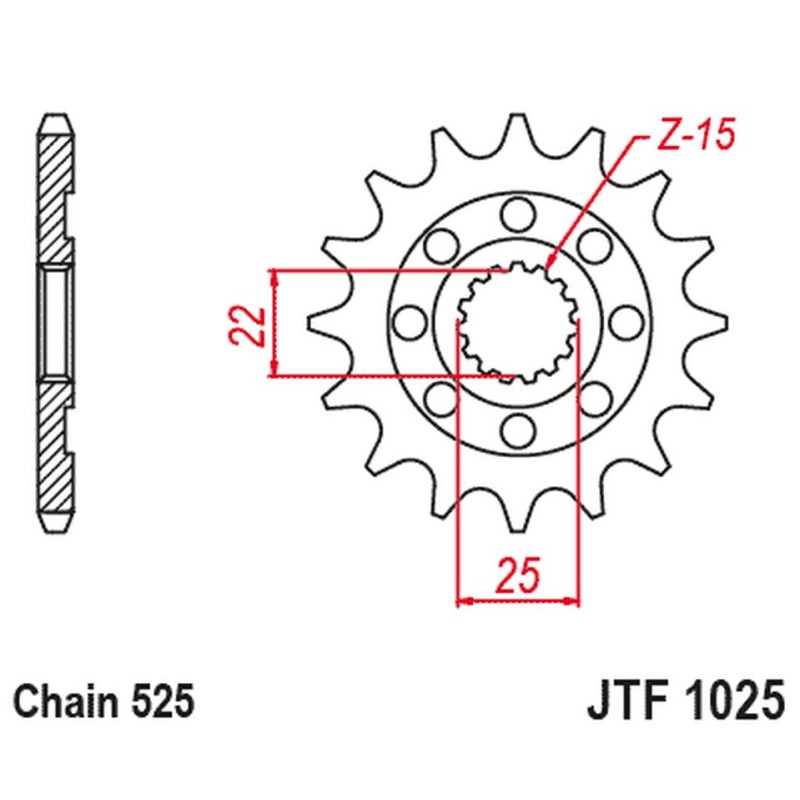 Zębatka przednia do Royal Enfield Himalayan, Scram, Continental, Interceptor 650