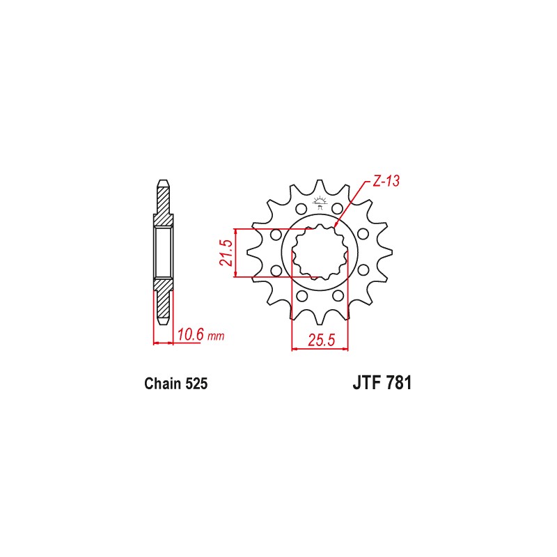 Zębatka przednia do Benelli BN 302, Leoncino, TRK 502, TRX 502X, Multistrada 11