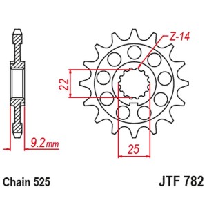 Zębatka przednia 2129 16 do Benelli Leoncio 800, Tornado 900, TNT 1130, TRE 1130 K