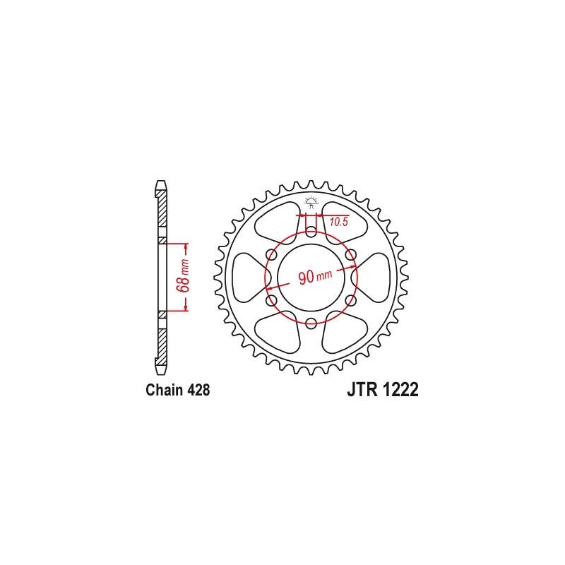JT ZĘBATKA TYLNA 4733 47 HONDA CB 125R '18-'20 (473347JT) (ŁAŃC.428)