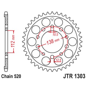 JT ZĘBATKA TYLNA 4384 43 HONDA CBR 600 '91-'98, CBR 600 '11-'14, CBR 900 RR FIREBLADE '93-'98
