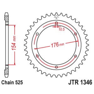 Zębatka tylna 4679 44 do HONDA CB 1000RA, VFR 800 V-TEC, VFR 800X CROSSRUNNER