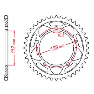 JT ZĘBATKA TYLNA 4684 47 YAMAHA 900 NIKKEN (MXT850) '18-'20 (ŁAŃC. 525)