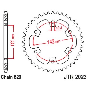 Zębatka tylna 4764 42 do Royal Enfield Classic / Meteor 350 '31-'23 (Łańcuch 520)