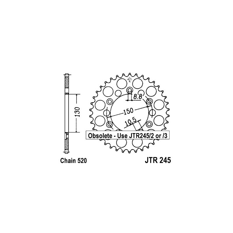 Zębatka tylna JT 270 46 Yamaha WR 250R '08-'20 (27046JT) (Łańcuch 520)