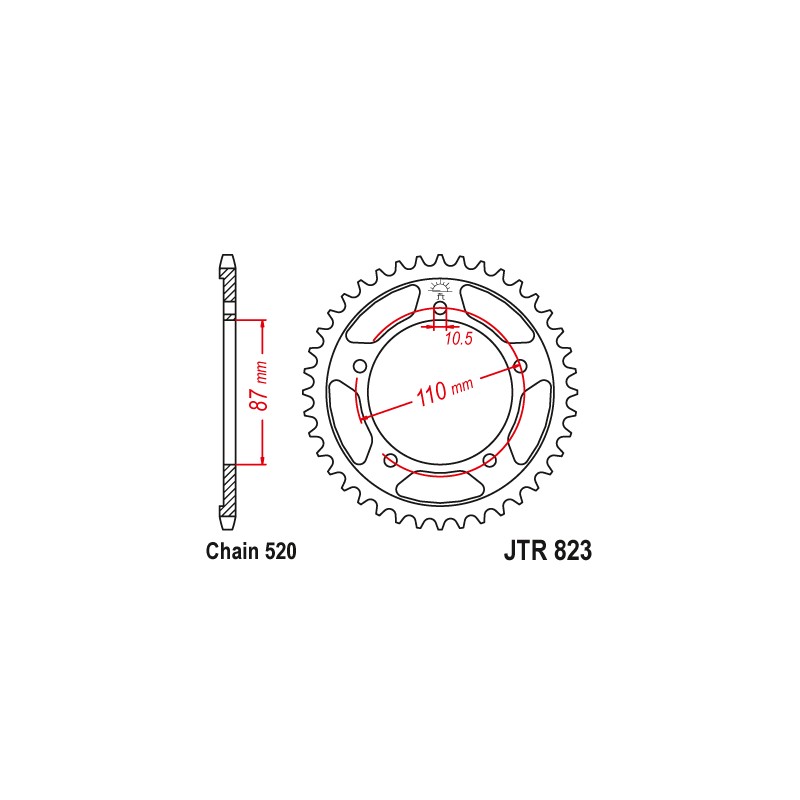 Zębatka tylna 795 47 Suzuki DL 250 V-Strom '17-19, SFV 650 Gladius '09-14 (+1)