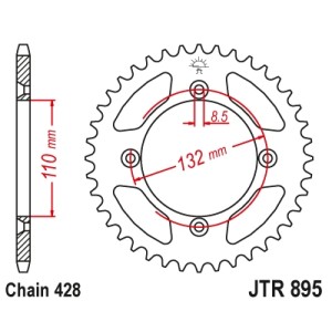 Zębatka tylna 4486 49 KTM SX 85 '04-'24, 105 XC '07-'11 (448649JTZBK) - czarna