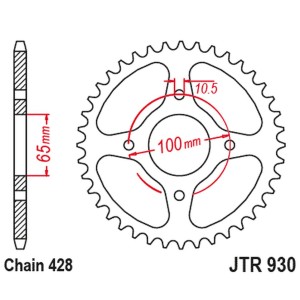 Zębatka tylna do motocykla SYM VF 185 '18-'23 (łańcuch 520)
