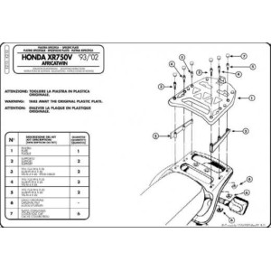 Kup Teraz! KAPPA STELAŻ KUFRA CENTRALNEGO HONDA XRV 750 AFRICA TWIN (93-02) ( Z PŁYTĄ MONOKEY )