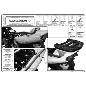 Kappa Stelaż Kufrów Centralnych Yamaha XJR 1300 (07-14) - Sklep Motocyklowy