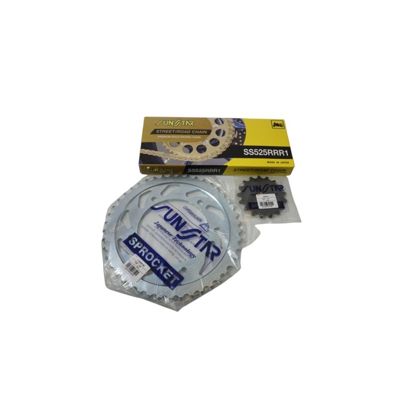 Zestaw napędowy Suzuki GSXR 750 06-10 Plus Złoty (17/45/116) - do 1100cc XW Ring