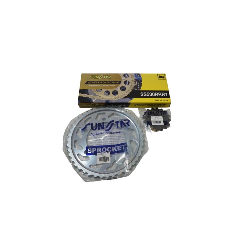 SUNSTAR ZESTAW NAPĘDOWY YAMAHA YZF 1000 R1 98-03 PLUS ZŁOTY