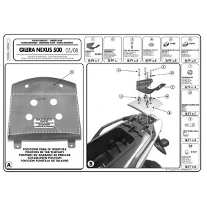 Stelaż kufrów centralnych do Gilera Nexus 125/250/300/500 (06-14) z płytą Monolock