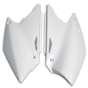 UFO BOCZKI TYLNE KAWASAKI KXF 250 '04-'05 KOLOR BIAŁY KX