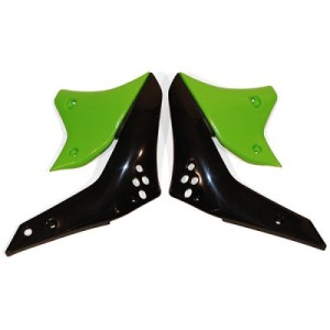 UFO OSŁONY CHŁODNICY KAWASAKI KXF 250 '06 CZARNY/ZIELONY - Sklep Motocyklowy