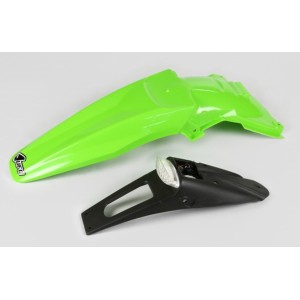 UFO Błotnik Tył Kawasaki KLX 450R '07-'25 z Lampką Zielony (Enduro z Lampką LED)