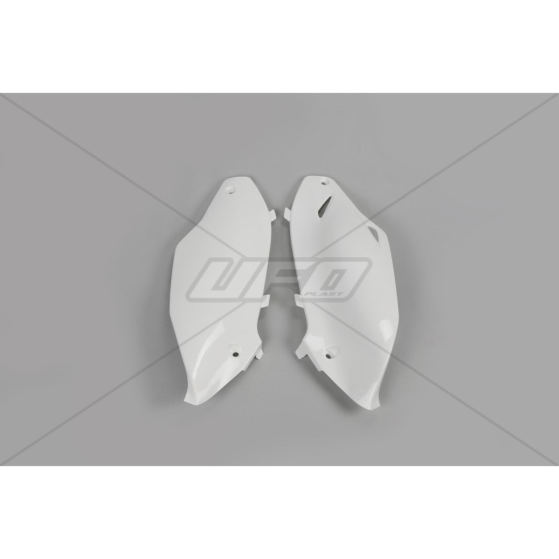 Białe boczki tylne do KXF 250 i KXF 450 - UFO '13-'16, '12-'15