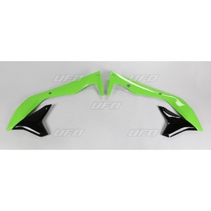 UFO Osłona Chłodnicy Kawasaki KXF 450 '16-'17 Zielony/Czarny