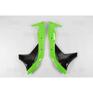 UFO OSŁONY CHŁODNICY KAWASAKI KXF 250 '17-'20 OEM '17-'18 I '20 (ZIELONY/CZARNY)