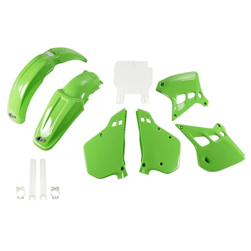 Komplet plastików UFO KX 125 '90-'91, kolor OEM (zielony/biały)