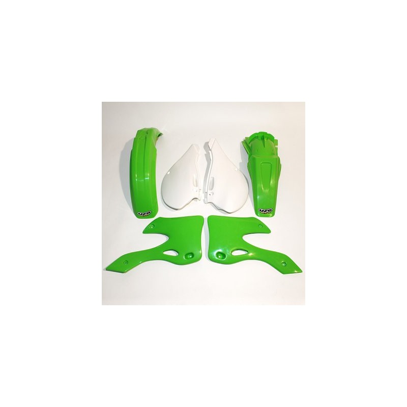 Plastiki Kawasaki KX 125 / 250 \'99-\'02 OEM Zielony/Biały - KA200E999