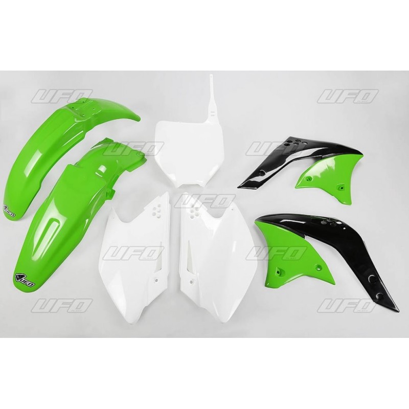 UFO Komplet Plastików Kawasaki KXF 250 '06 Zielony/Biały (KA204E999)