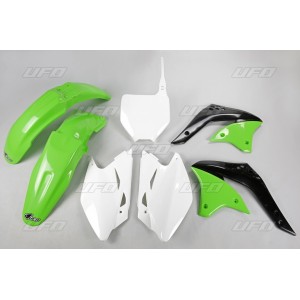 Komplet plastików Kawasaki KXF 450 '06 OEM - Zielony/Biały