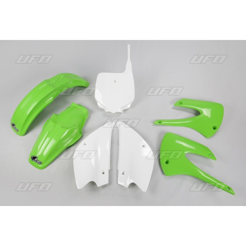 UFO Komplet Plastików Kawasaki KX 85 '01-'13 Kolor OEM (Zielony/Biały)