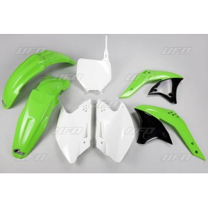 UFO Komplet Plastików Kawasaki KXF 250 '07 Kolor OEM Zielony/Biały