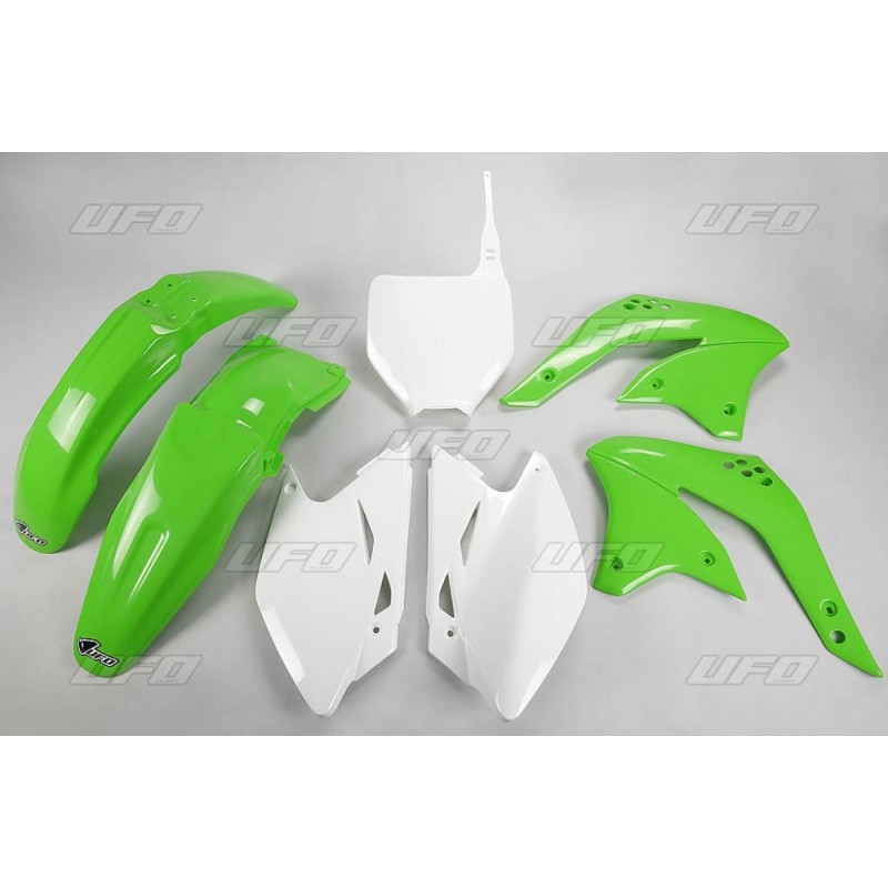Komplet plastików Kawasaki KXF 450 '08 OEM Zielony/Biały